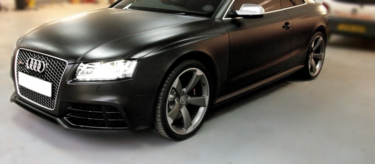 Audi RS 5 Flat Black Vehicle Wrap