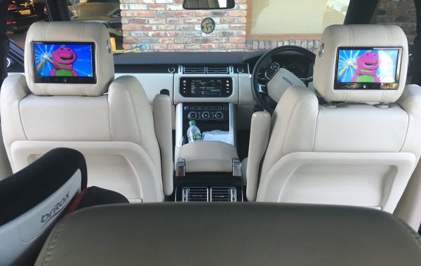Headrest screen fitting Range Rover