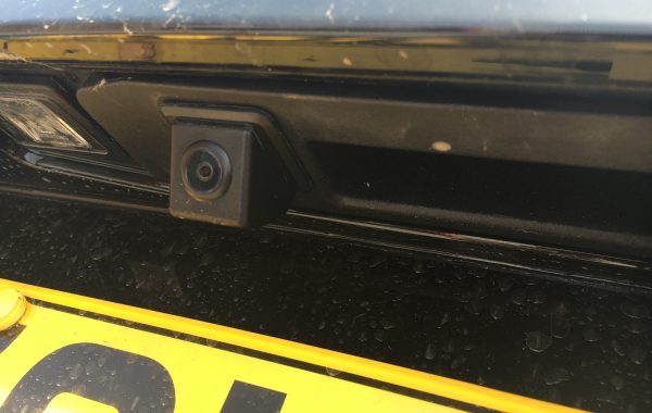 A Class Mercedes with aftermarket reverse camera