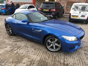 Estoril-blue-bmw-z4-heated-sets-front-rear-parking-sensors